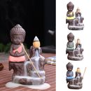 Small Buddha Zen Incense Burner Holders Smoke Backflow Ceramic Censer Home Decor