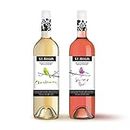 St. Regis Chardonnay & Rosé 2 Pack 750 mL (2 x 750 mL Per Bottle) - Twice The Deal - Non Alcoholic Wine - Low Carb and Low Sugar - Ideal Wedding Gifts - Enjoy Life and Flavorful Wine