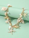 Starfish & Conch Charm Necklace for Women Jewelry for Women Necklace Accessories