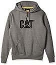 Caterpillar Men's Trademark Hoodies with Embroidered CAT Front Logo, S3 Cord Management System and Pouch Pocket, Dark Heather Grey, Large