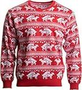 Ann Arbor T-shirt Co. Reindeer Humping Ugly Christmas Sweater w/Holiday Insertion & Christmas Dongs - (XL, Red)