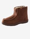 Mens Winter Slippers - Boots - Brown Moccasins - Warm Casual Fashion | RIVERS