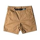 KAVU Chilli Lite Quick Dry Shorts with Elastic Waist and Belt Trunks - Heritage Khaki - L