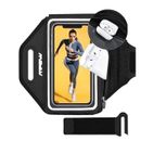 Cell Phone Exercise Armband Case holds variety of phones. Sportsband