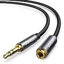 UGREEN Extension Cable 3.5mm Male to Female Audio Cable Auxiliary Headphone Extension, Not for Mic, Stereo Jack Cord Wire for iPhone, iPad, Smartphones, Tablets, Media Players (6.5ft, Black)