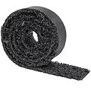 Heelos Rubber Mulch for Landscaping,1 Roll 120×4.5inch Black Rubber Mulch Mat Pathway Solution Recycled, Natural-Looking Permanent Garden Barrier Edging Border for Plants, Vegetables, and Flowers