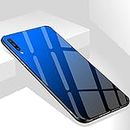 TheGiftKart Glass Back Cover for Samsung Galaxy A50 / A30 / A50s (PC | TPU, Blue Black)