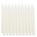 flamecan Ivory Taper Candles, Set of 20 Unscented and Smokeless 10 Inch Candles Long Burning, Paraffin Wax with Cotton Wicks for Burning Approxinately 7-8 Hours Time (F2023008)