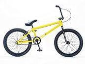Mafiabikes Kush1 Black 20 inch BMX Bike - Yellow, Fat Tyres, Freestyle BMX Bike