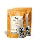 Heads Up for Tails Sara's Doggie Treats Chicken Jerky, Huft Non Veg Treats for Dogs - 70 g Each (Pack of 2)