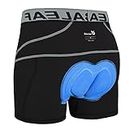 BALEAF Men's Cycling Underwear 3D Padded Bike Shorts with Padding Road Biking MTB Liner Bicycle Gear Accessories Grey M