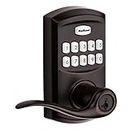 Kwikset 99170-002 SmartCode 917 Keypad Keyless Entry Traditional Residential Electronic Lever Deadbolt Alternative with Tustin Door Handle and SmartKey Security, Venetian Bronze