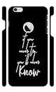 XTrust ' If You Never Try, You'll Never Know ' Motivational Quotes Text in Black and White Premium Printed Hard Mobile Back Cover for Apple iPhone 6, 6s Logo Cut