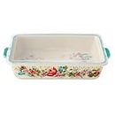 The Pioneer Woman Ceramic 9x13 Baker with Lid, Blooming Bouquet