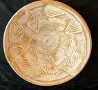 Pier 1 Imports Hand carved Terracotta Kitchen Decorative Bowl Unglazed