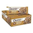 Quest Nutrition Chocolate Chip Cookie Dough Protein Bar, High Protein, Low Carb, Keto Friendly, 12 Count