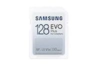 Samsung EVO Plus 128GB, SDXC, UHS-I, U3, Upto 130MB/s, FHD & 4K UHD Card for DSLR and mirrorless Cameras (MB-SC128K)