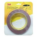 3M Attachment Tape for Stronger Bonding, Interior & Exterior Use in Automotive Areas with Double Side Acrylic Foam, Superior Adhesive, Easy to Use (24mmX10m, Grey, Pack of 1)