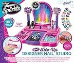 CRA-Z-Art Shimmer N Sparkle Crazy Lights Real 8-in-1 Nail Design Studio, Toys for Girls, 5 Years & Above, Creative, Art & Craft,Pink