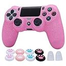 ROTOMOON PS4 Glitter Silicone Controller Skins with 8 Thumb Grips & L2 R2 Trigger Protector, Sweat-Proof Anti-Slip Controller Cover Skin Protector Compatible with Playstation 4 Slim/Pro Controller