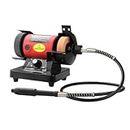 ANMSALES BG-3108 150W Mini Bench Grinder and Polisher with Flexible Shaft, 3 mm (Red, 75 mm)