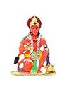 Collectible India Metal hanuman Idol, 3 x 2 inch, Multicolour
