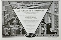 1925 STRAFOR FURNITURE OFFICE LIBRARY SHELVING PRESS ADVERTISING - LEMONNIER