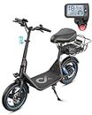 Gyroshoes Electric Scooter with Seat for Adults, 600W Motor 36V 10.4Ah Battery 25miles Distance, C1Plus