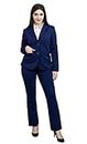 Marycrafts Women's Business Blazer Pant Suit Set for Work 16 Navy