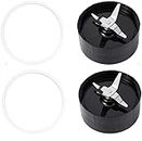 2 x Magic Bullet 250W Blender Blade Replacement for MB1001 Series, 2 extra gaslets (4 in total)