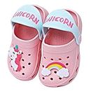 Yinbwol Kids Unicorn Clogs Boys Girls Slippers Cute Cartoon Sandals Non-Slip Lightweight Garden Slipper Slip on Pool Beach Water Shoes