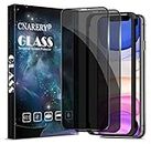 [2 Pack]Cnarery Privacy Screen Protector for iPhone 11/iPhone XR 6.1 inch, [Full Coverage] Anti Spy Tempered Glass with Alignment Frame Easy Installation Anti-peeping 9H Hardness