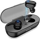 Bluetooth Kopfhörer, Kopfhörer Kabellos In Ear Ohrhörer Sport Touch Control mit Mikrofon Geräuschunterdrückung, IPX7 Wasserdicht, 42 Std Spielzeit, Upgrade Headset für Laptop/Sport/iPhone/Android