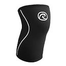 Rehband Knee Sleeve 3mm Neoprene, Lightweight Knee Brace for Endurance and Ball Sports, Unisex Compression Starter Knee-Sleeves, Breathable Running Knee Support, Colour:Black, Size:XX-Large