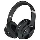 DOQAUS Bluetooth Headphones Over Ear, 52 Hrs Playtime Wireless Headphones, 3 EQ Modes, Foldable Hi-Fi Stereo Bass Headphones, Soft Memory Protein Earmuffs, Built-in Mic＆Wired Mode for Phone PC Travel