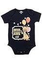 Fflirtygo Baby Wear Cotton Infants Jumpsuit/Rompers Half Sleeves/Body Suit Romper for Boys and Girls I Am 6 Month Old Printed on Navy Blue