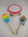 Wooden Tambourine, Jingle bell & Maraca by Melissa and Doug  Musical Instrument