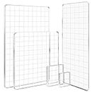 Briartw 5 Pieces Acrylic Stamp Block Clear Stamping Tools Set with Grid Lines for Scrapbooking Crafts Card Making,Clear Acrylic Stamp Block Kit with Grid Lines, Assorted Sizes,Thickness 5mm