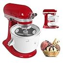 Ice Cream Attachments Compatible with Kitchenaid Stand Mixer, Frozen Yogurt, Ice Cream and Sorbet Gelato Maker Bowl Fits for 4.5Qt and Larger Stand Mixers