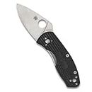 Spyderco Ambitious Lightweight Folding Pocket Knife with 2.43 Inch Stainless Steel Blade and FRN Handle - PlainEdge - C148PBK