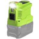 Generatore inverter alimentato a batteria 150 W AC 120 V Ryobi 18 V con doppia USB + luce LED