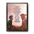 MCSID RAZZ - Demon Slayer - Rengoku - Final Words Design A4 Size Poster (With Frame) - Best Gift For Demon Slayer Fans/Best Artifacts To Your Home & Decor/For Anime Fandom
