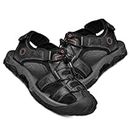 Mens Hiking Sandals,Closed Toe Sandals for Men,Outdoor Sports Sandals Leather Fisherman Beach Shoes Summer