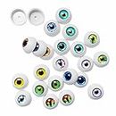GraceAngie 12 Pairs 18mm Safety Human Eyes Half Round Acrylic Hollow Eyeballs Doll Bear Eyes for Art Dolls Sculptures Props Puppets Jewelry Making