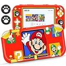 Xinocy for Nintendo Switch Lite Case Cute Cartoon Anime Design Cases Kawaii Fun Funny Fashion Hard Slim Protective Shell Cover + 2 Thumb Caps for Kids Boys Teens Girls for Switch 2019 Red