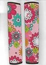 Delhi PVC Corp Floral Design Cloth Fridge Handle Cover for Refrigerator | Oven Kitchen Decor (1 Pair) (Pink)