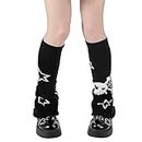 Komorebi Leg Warmers Y2K Kawaii Leg Warmers for Girl Women Cute Knitted Socks Y2K Harajuku Goth Accessories, Skeleton, One Size