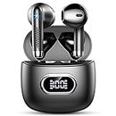 Bluetooth 5.3 Headphones in Ear, Wasart Headphones Wireless with 4 ENC Microphone, 32H Wireless Headphones, LED Display with Touch Control, IP7 Waterproof Wireless Headphones, Earphones in Ear USB C