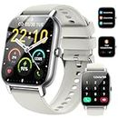 Smartwatch Herren Damen mit Bluetooth Anrufe, 1,85" Touchscreen Smart Watch, 110+ Sportmodi IP68 Wasserdicht Sportuhr, Fitnessuhr mit Herzfrequenz Schlafmonitor Schrittzähler, Uhr für Android iOS