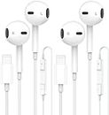 iPhone In-Ear Kopfhörer mit Kabel, 2 Pack HiFi Stereo Ohrhörer mit Lightning Anschluss Mikrofon und Lautstärkeregler,Kompatibel mit Phone 14/13/12/11/Pro/SE/X/XS/XR/8/7 Unterstützt Alle iOS Systeme
